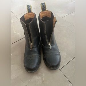 Moretta Girls Black Leather Riding Equestrian Boots